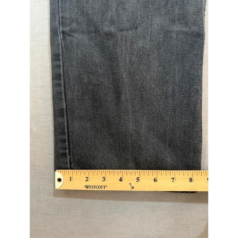 Vintage Tommy Jeans Mens Black Dark Wash‎ Straight Denim Jeans Size 34X28.